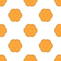 big set identical biscuit, kit colorful pastry cookie vector