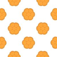 big set identical biscuit, kit colorful pastry cookie vector