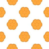 big set identical biscuit, kit colorful pastry cookie vector