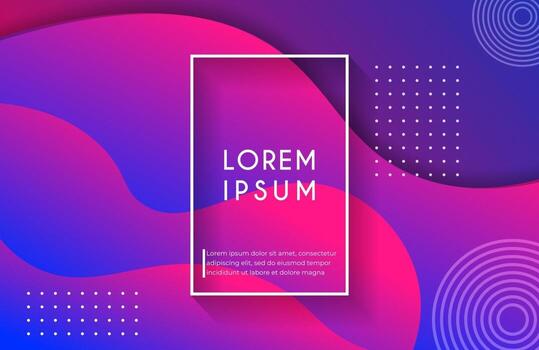 Abstract liquid background with vibrant gradient color vector