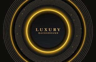 Luxury premium black gold background with abstract elements vector