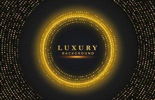 Luxury premium black gold background with abstract elements vector