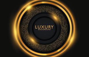 Luxury elegant background with gold circle element and shiny effect vector