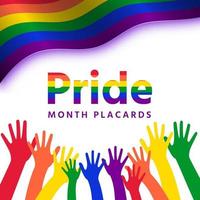 Beautiful pride month sign vector