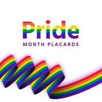 Pride month placards vector