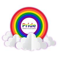 Pride month sign and circle vector