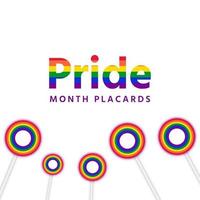 Pride month banner with many colorful circles vector