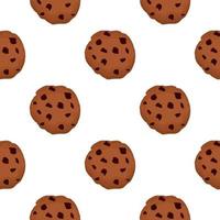 big set identical biscuit, kit colorful pastry cookie vector