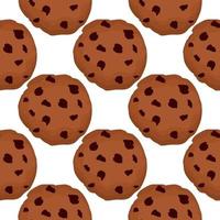 big set identical biscuit, kit colorful pastry cookie vector