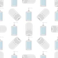 Seamless of many identical sanitizer in soap dispenser vector