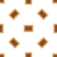 big set identical biscuit, kit colorful pastry cookie vector