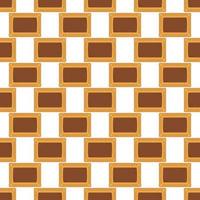big set identical biscuit, kit colorful pastry cookie vector
