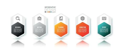 plantilla de infografía de concepto de negocio con opción. vector