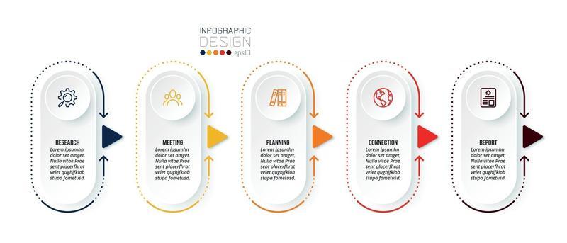 Business concept infographic template with option.