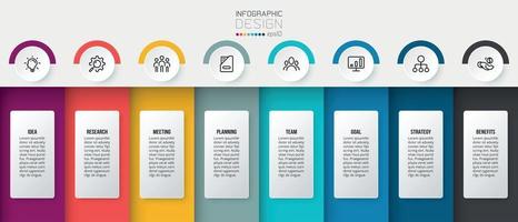 Business concept infographic template with option. vector