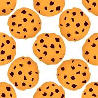 big set identical biscuit, kit colorful pastry cookie vector