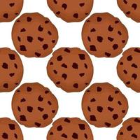big set identical biscuit, kit colorful pastry cookie vector