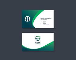 simple modern geometric business card design template vector