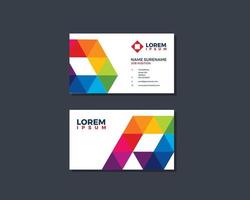 modern geometric businesscard design template vector