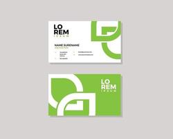 simple modern geometric business card design template vector