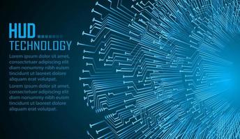 Fondo de concepto de tecnología futura de circuito cibernético de texto vector