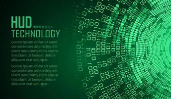 Fondo de concepto de tecnología futura de circuito cibernético de texto vector