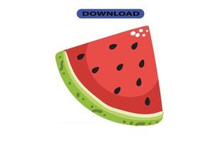 fresh and big watermelon fruit with high resolution vector