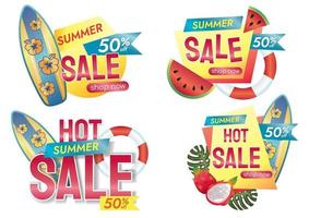 beach sale promotion vector