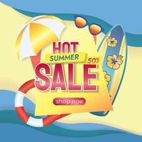 special summer sale promotion vector