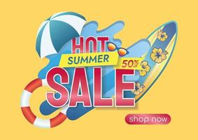 summer hard sale promotion vector