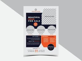 Real Estate Home Business Flyer Design Template vector