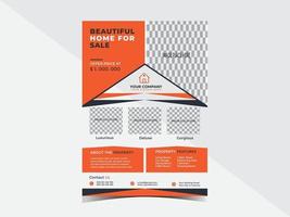 Real Estate Home Business Flyer Design Template vector