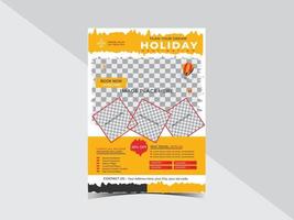 Travel and Tour Business Flyer Design Template vector