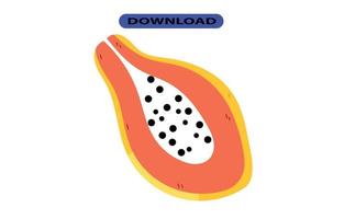 papaya icon or logo high resolution vector