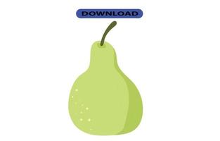 fresh and big guava fruit with high resolution vector