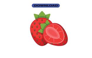 fresh and large strawberries with high resolution vector