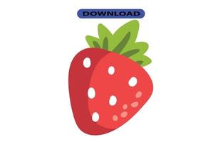 fresh and large strawberries with high resolution vector