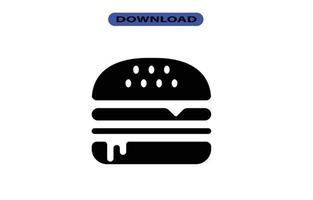 icono de comida rápida o logotipo de alta resolución vector