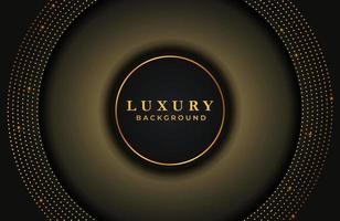 Luxury premium black gold background with abstract elements vector