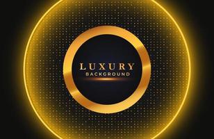 Luxury elegant background with gold circle element and shiny effect vector