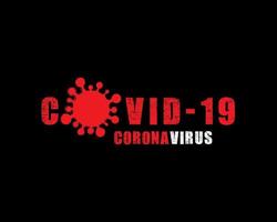 Covid-19 Coronavirus concept logo design vector. outbreak virus vector