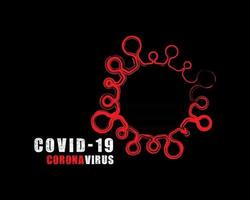 Covid-19 Coronavirus concept logo design vector. outbreak virus vector