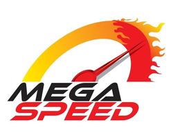 mega velocidad, vector de diseño de concepto.