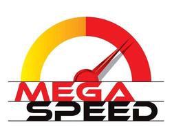 mega velocidad, vector de diseño de concepto.