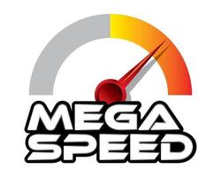 mega velocidad, vector de diseño de concepto.