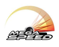 mega velocidad, vector de diseño de concepto.