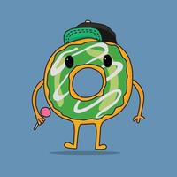 Cute Donut CartoonArt vector