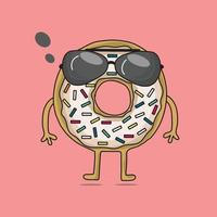 CuteSet of Cartoon Donuts vector