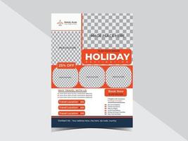 Travel and Tour Business Flyer Design Template vector