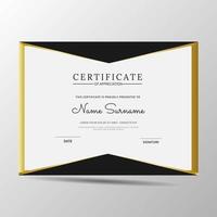 certificate template modern of appreciation template vector